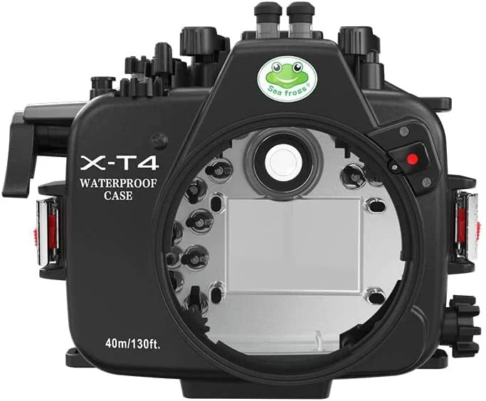 Seafrogs [40M/130FT] Underwater Camera Housing Waterproof Scuba Case for Fujifilm X-T4 Fuji xt4 w/Short Flat Port
