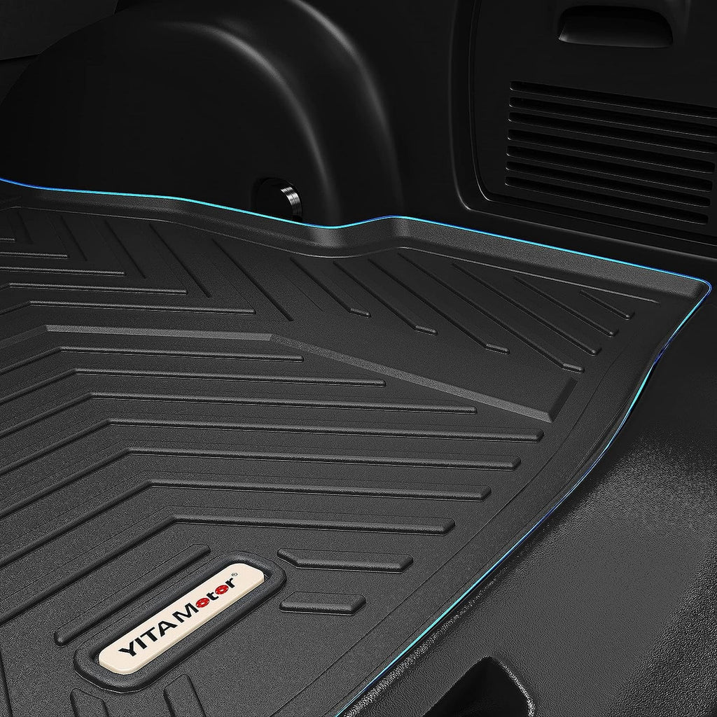 Ledkingdomus Floor Mats 3D Cargo Liner for 2019-2023 Toyota RAV4 Rear Trunk Rubber All Season TPE Black