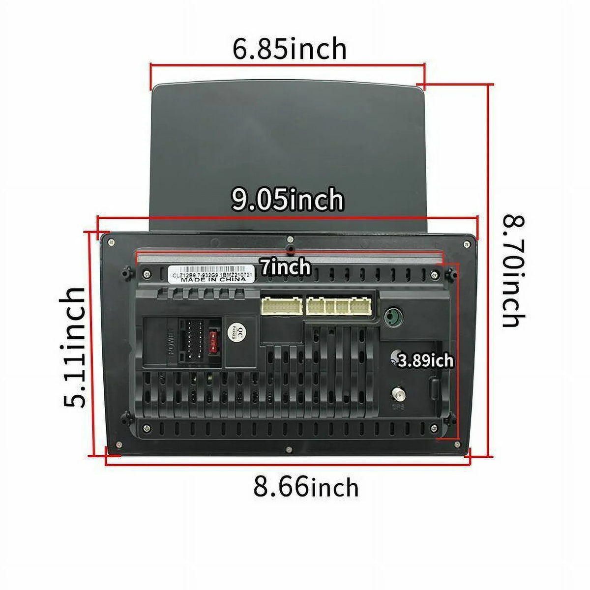 KingFurt Universal Car Stereo 9.7" Touch Screen Bluetooth Music FM Radio GPS Navigation Reversing Camera Input