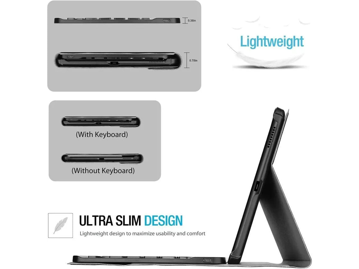 Wireless Keyboard Case for Lenovo Tab K10 2021 / Lenovo Tab M10 FHD Plus 2020 2nd Gen 10.3 inch TB-X606F / TB-X606X Slim Shell Lightweight Stand Wrap with Detachable Keyboard