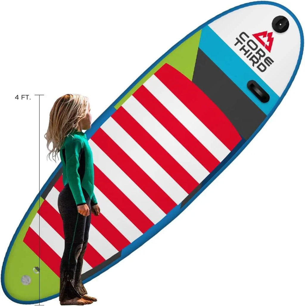 Core Third Doheny 7'8" Inflatable Paddle Board for Beaches and Lakes with Complete SUP Kit