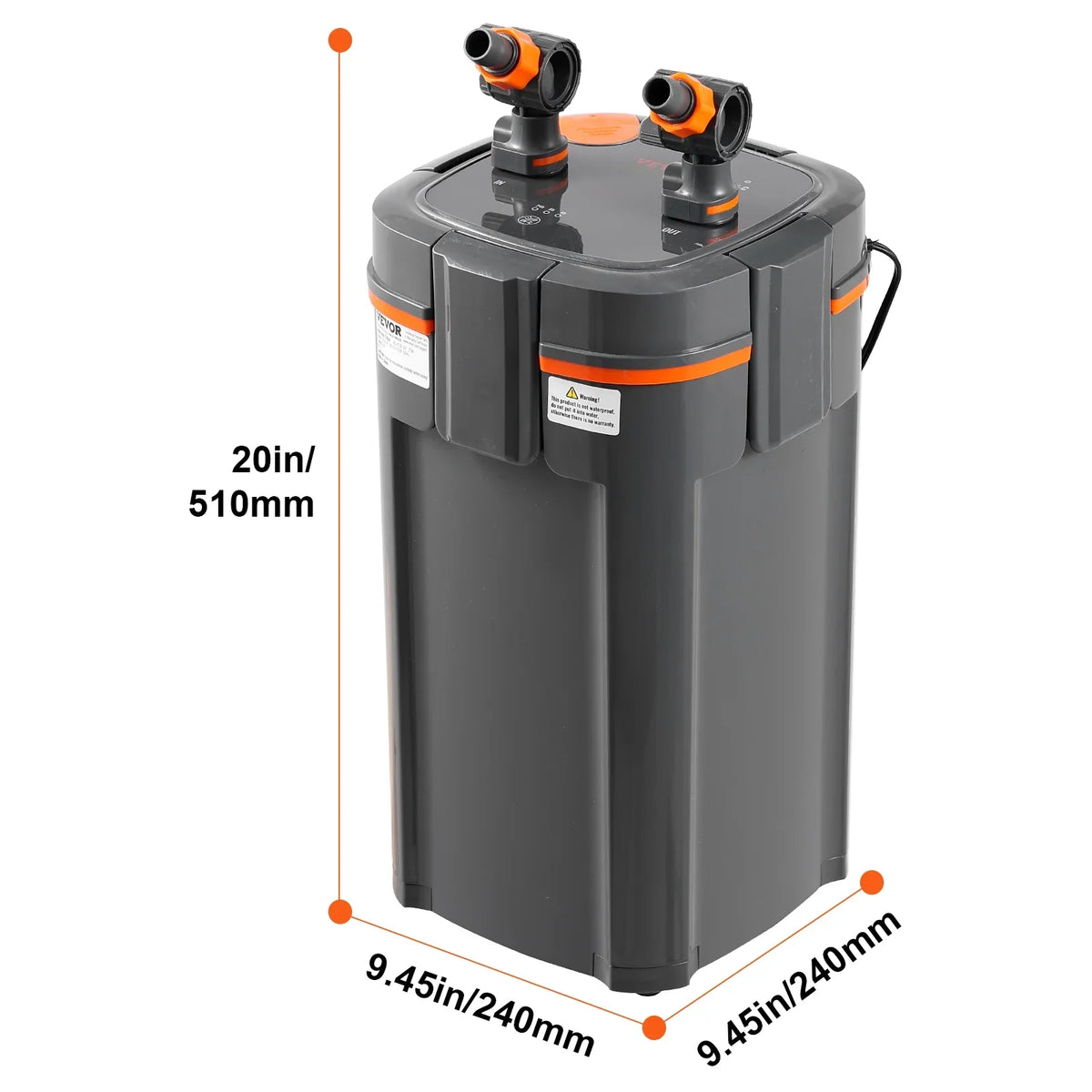 SKYSHALO 25w UV Lamp 235 Gallon Aquarium Canister Filter Fish Tank Quiet