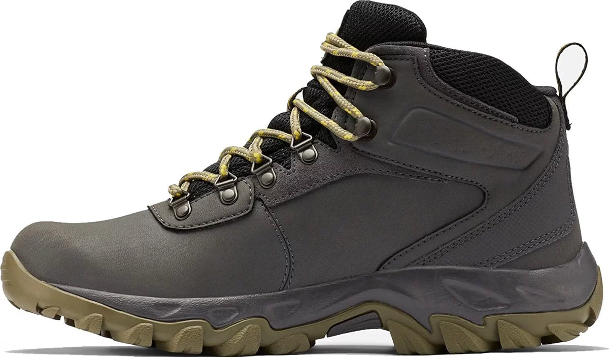 Columbia Mens Newton Ridge Plus Ii Waterproof Hiking Boot Shoe 8.5 Dark Grey/Stone Green