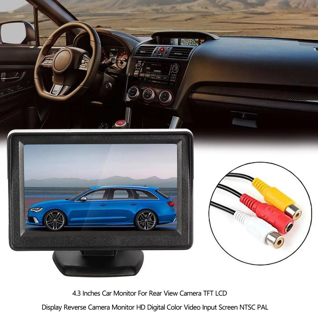 4.3" TFT LCD Car MonitorRear View HD Camera Display Reverse Monitor NTSC PAL