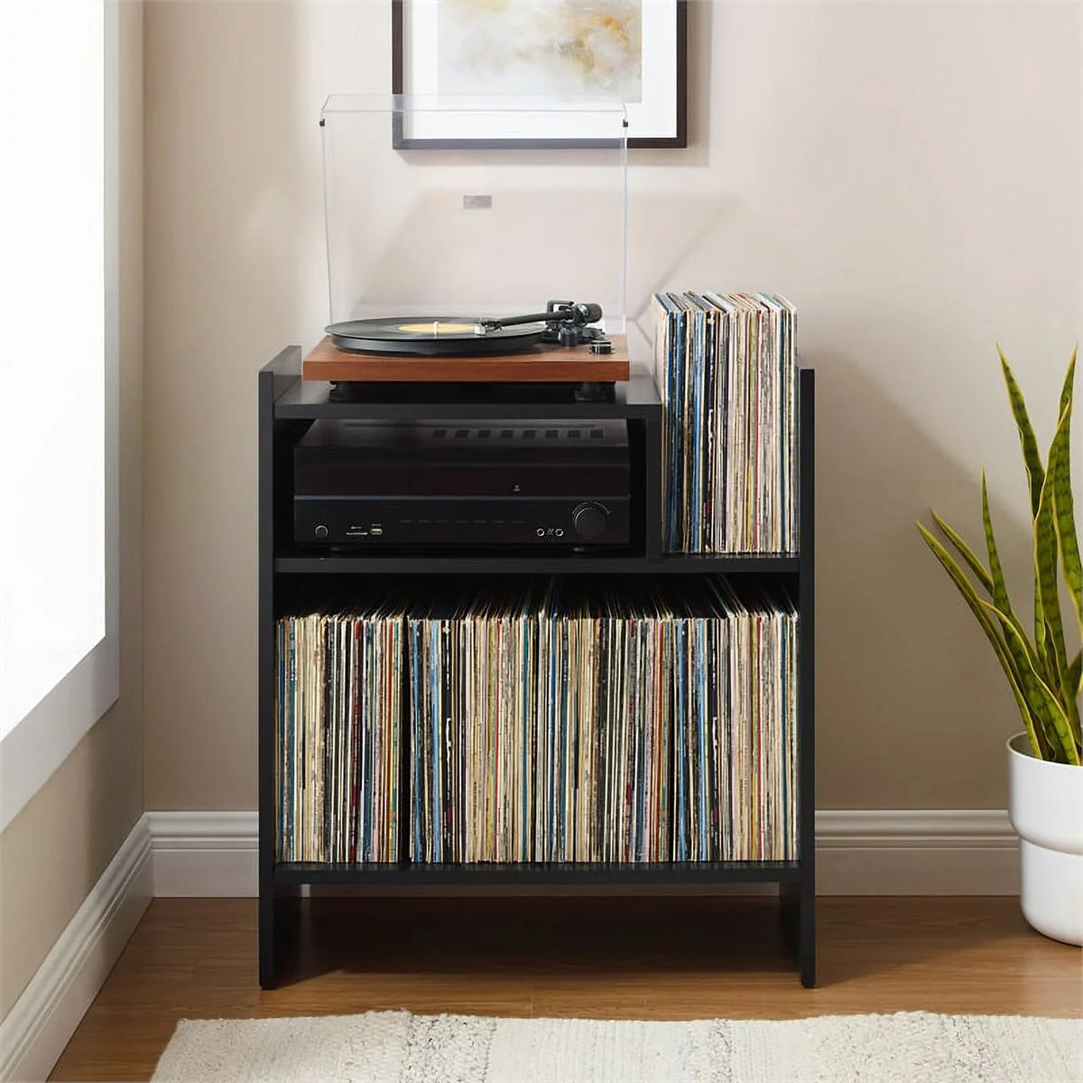 Crosley Furniture Portland Vinyl Record Storage Tv Stand and Entertainment Center, Media Console