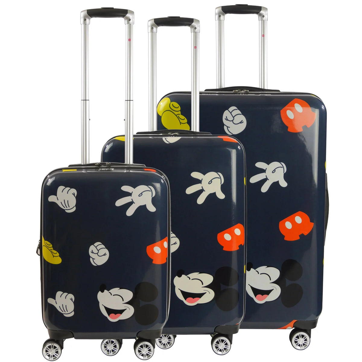 Disney Ful Mickey Mouse Body Icons 3 pc set Hardside Spinner luggage