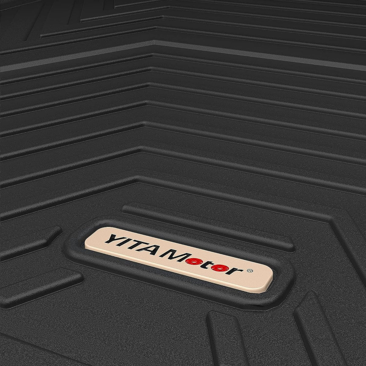 Ledkingdomus Floor Mats 3D Cargo Liner for 2019-2023 Toyota RAV4 Rear Trunk Rubber All Season TPE Black