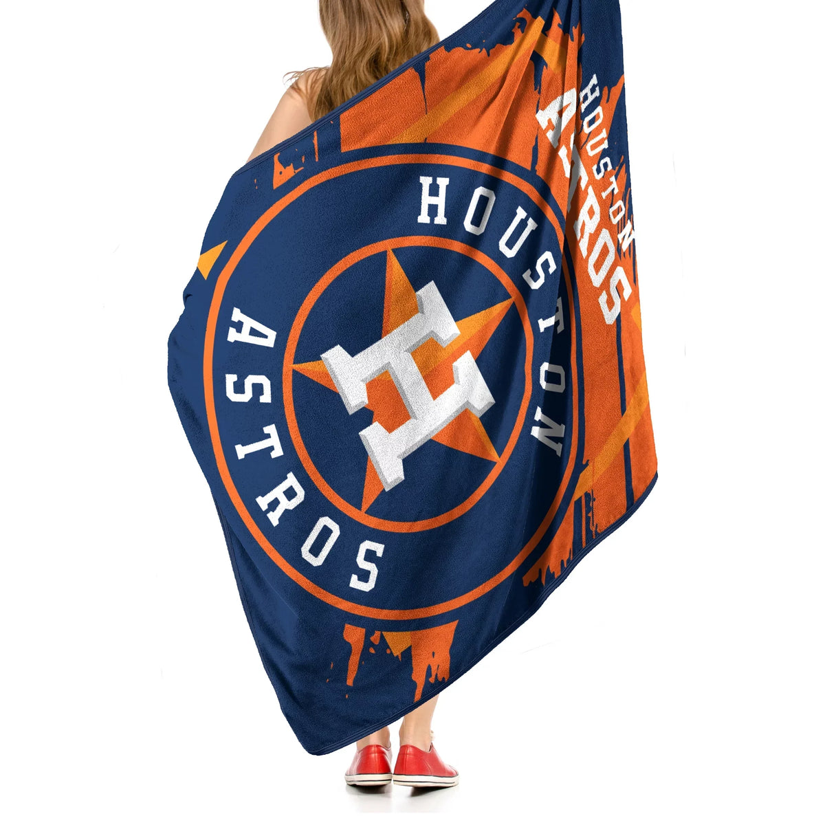 The Northwest Group Houston Astros 46" x 60" Dimensional Micro Raschel Plush Throw Blanket