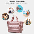 Segolike Travel Duffel Bag Waterproof Tote Weekender Bag Overnight Bag Luggage Gym Bag for Men AndWomen , Pink