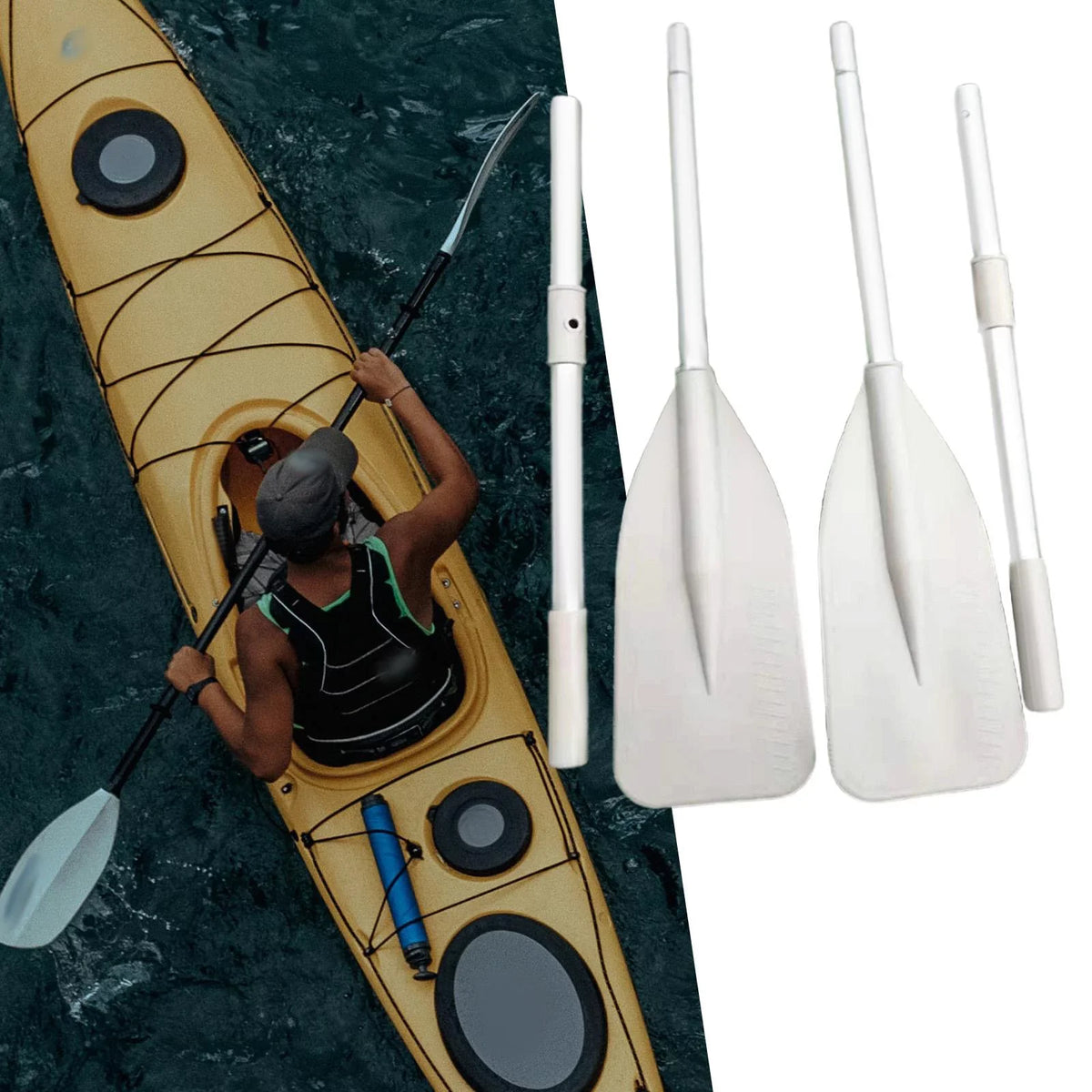 2Pcs Removable Accs Packable Portable Supplies Durable for Stand up Vessel Paddleboard Surfboard Surfing Canoeing Grey