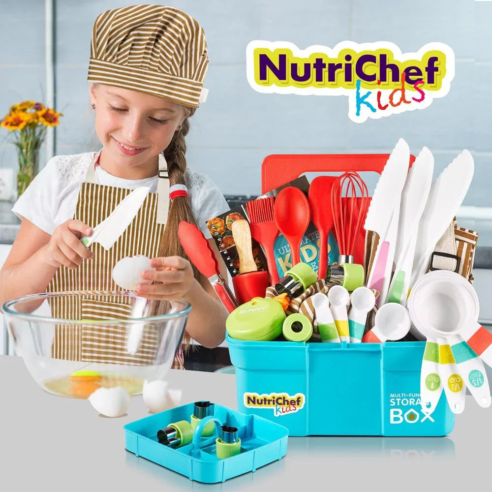 NutriChef Kids Cooking & Baking Set Complete Set for Girls & Boys, Includes Little Chef's Apron