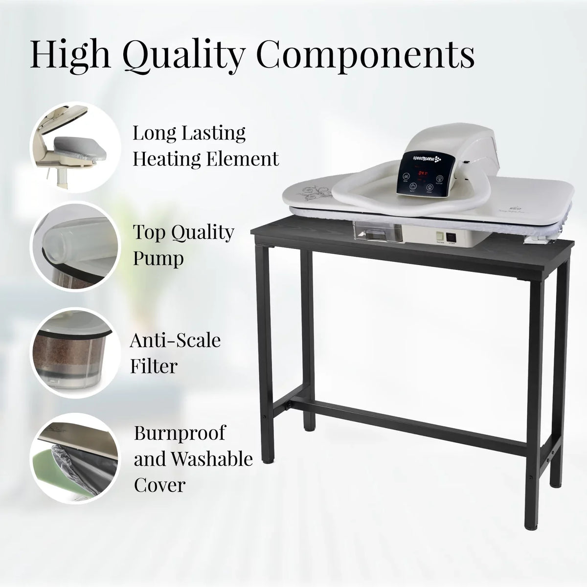 SPEEDYPRESS DIGITAL STEAM PRESS 80HD | PREMIUM EXTRA LARGE 32 INCH IRON PRESS MACHINE | EASY TO USE CLOTHES STEAMER WITH MULTIPLE STEAM AND TEMPERATURE SETTINGS
