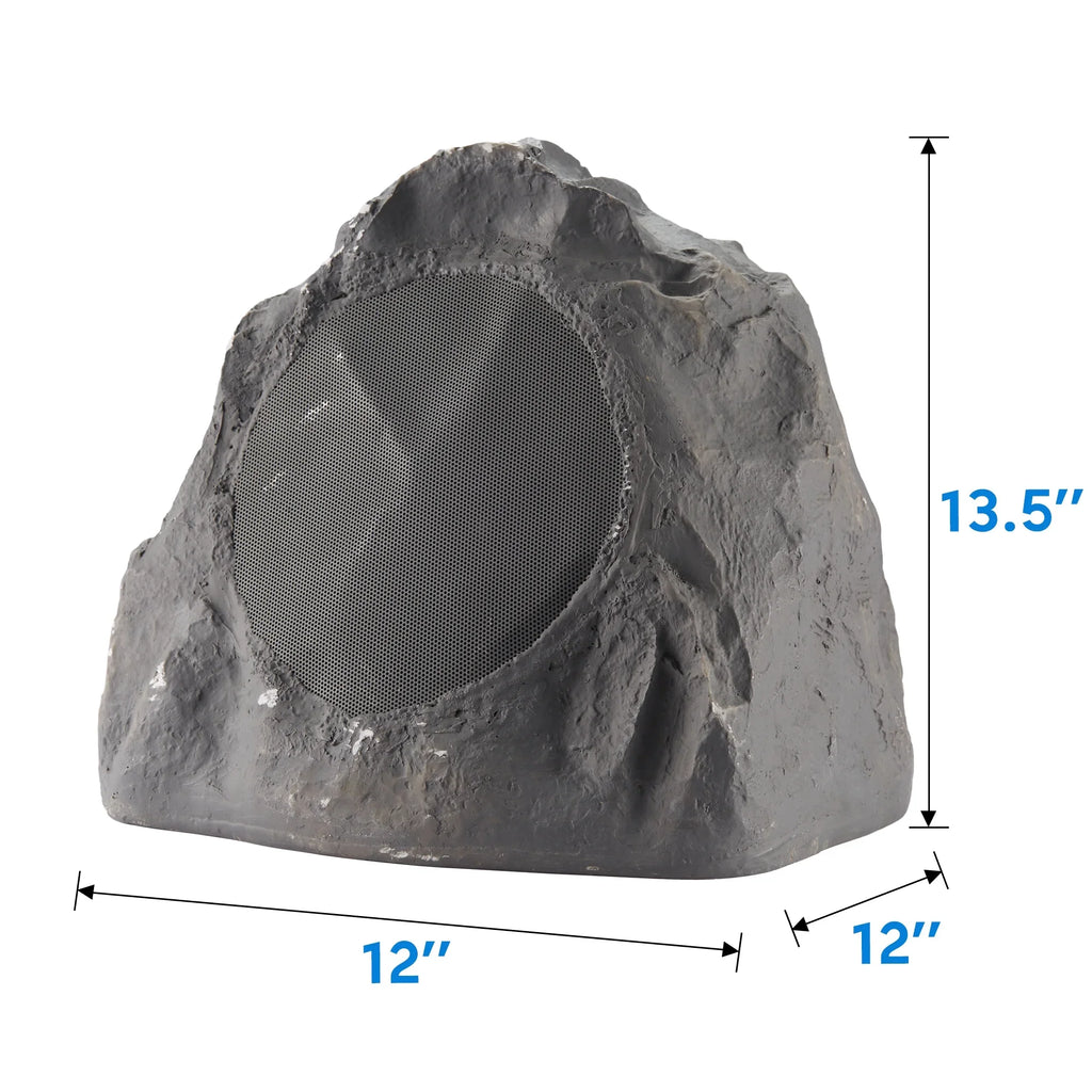 Theater Solutions 8R8SG Outdoor Slate 8" Rock 8 Speaker Set for Deck Pool Spa Yard Garden