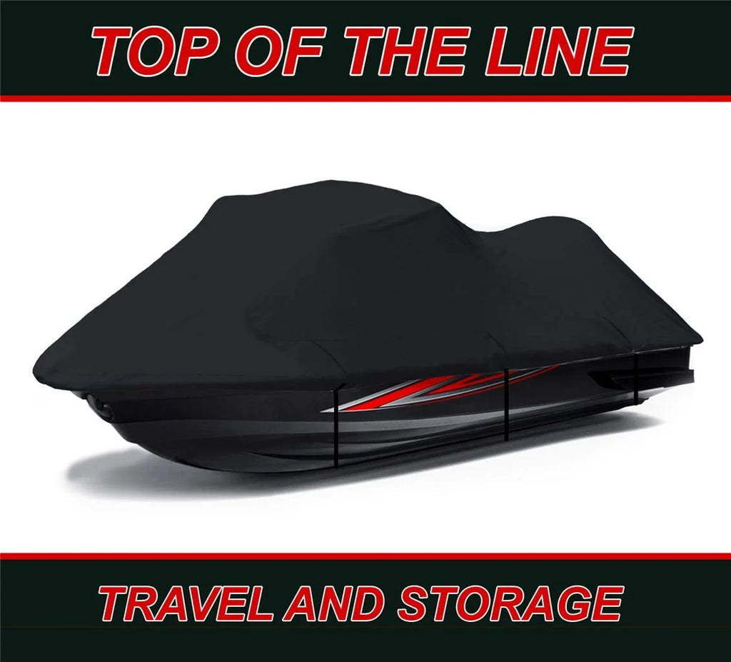 BLACK 600 DENIER JetSki Protection Compatible for Kawasaki Ultra 260X 2009 2010 Jet Ski Watercraft Wrap