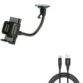 Car Mount Holder and 6ft USB-C Cable Charger Power Cord Q6G for Samsung Galaxy A72 5G A71 5G A70 A52 5G A51 5G A42 5G A32 5G A30s A21 A12 5G A11 A02s A01 - Sonim XP8 XP3plus XP3