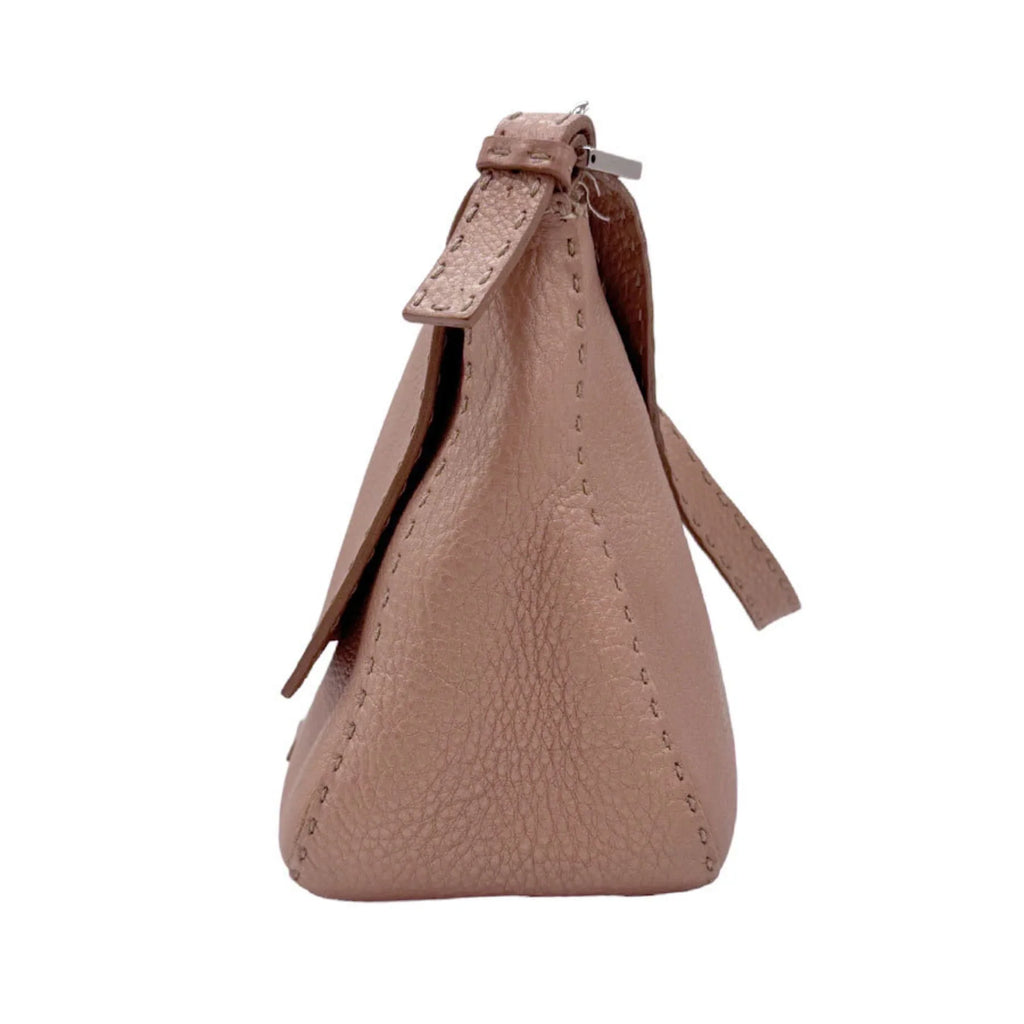Pre-Owned FENDI Shoulder Bag Selleria Leather Metallic Pink Women's 2381-8BR102-NDU-039 z0591 (Good)