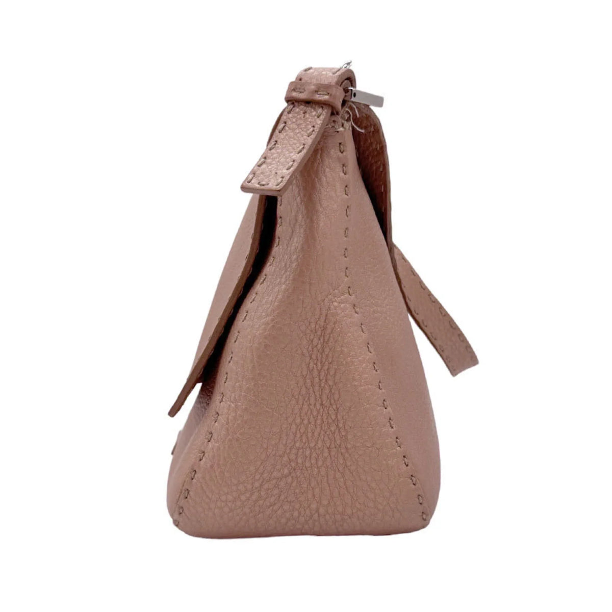 Pre-Owned FENDI Shoulder Bag Selleria Leather Metallic Pink Women's 2381-8BR102-NDU-039 z0591 (Good)