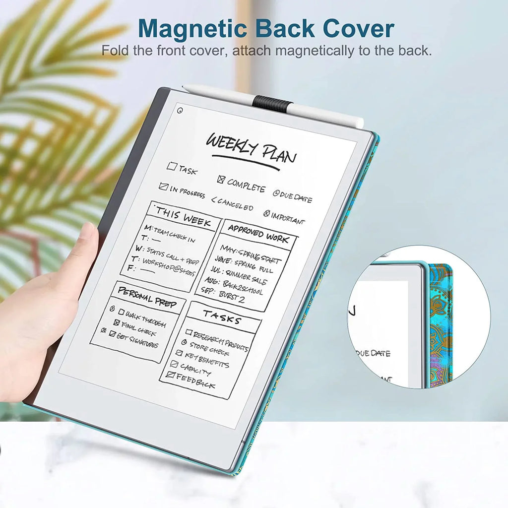 Slim Case for Remarkable 2 Digital Paper Tablet 10.3 inch (2020 Released) - Premium PU Leather Lightweight Book