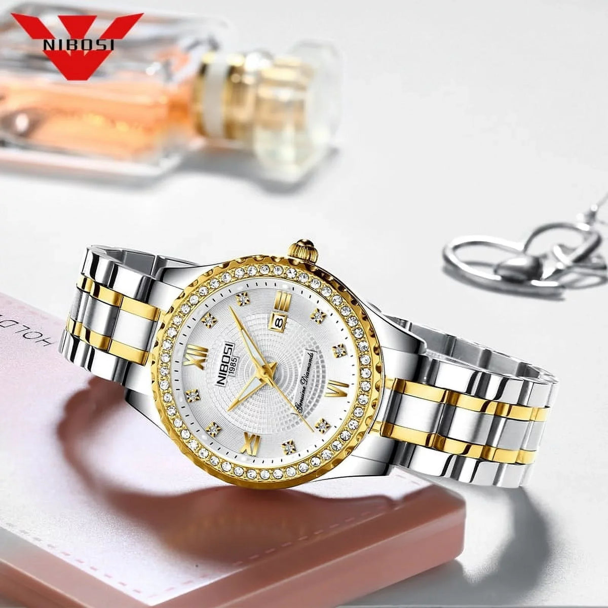 NIBOSI 2022 New Gold Watch Women Watches Ladies Creative Steel Women's Watches Female Waterproof Clock Relogio Feminino