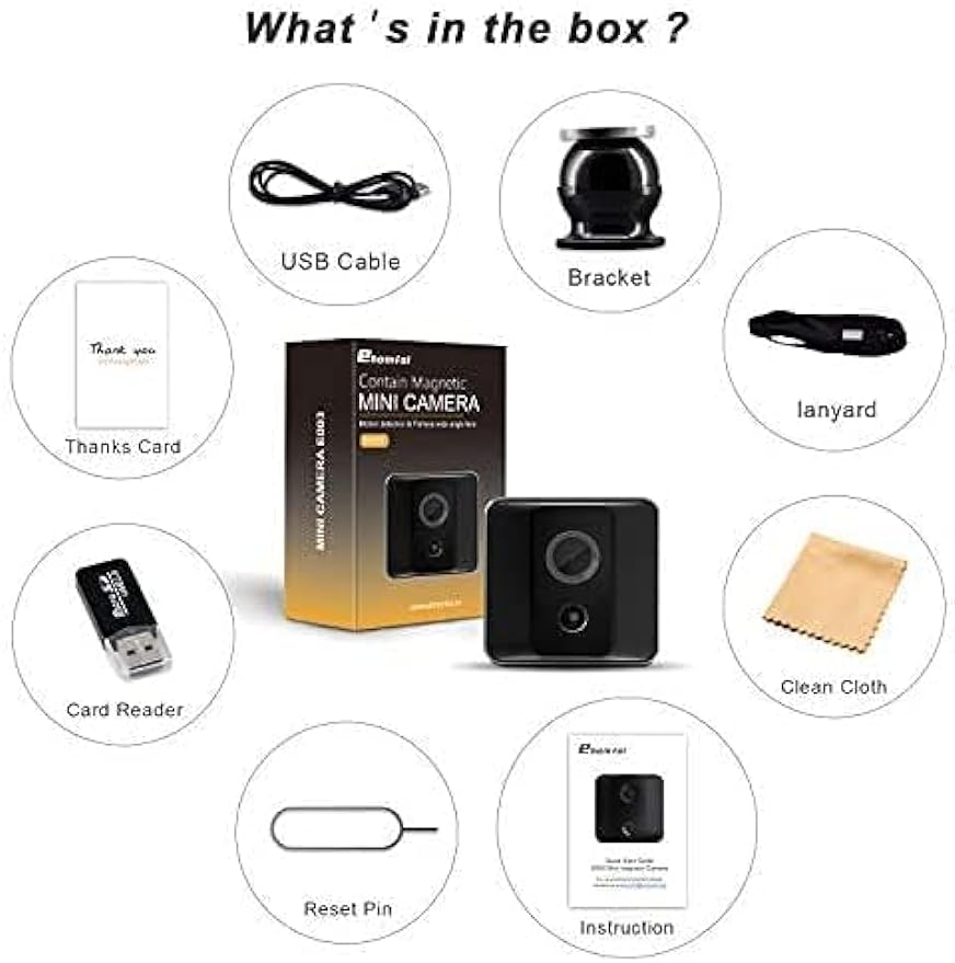Wireless Camera Mini Hidden Spy Camera Portable Small Nanny Cam with Night Vision and Motion Detection HD 1080P Body Cam Gift Surveillance Cameras for Home Security Indoor/Outdoor1