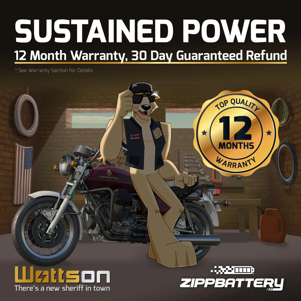 Zipp Battery YTX7L-BS (7L-BS 12 Volt,6 Ah, 75 CCA) Motorcycle Battery for Yamaha Xt225 Serow 225cc 92-'00