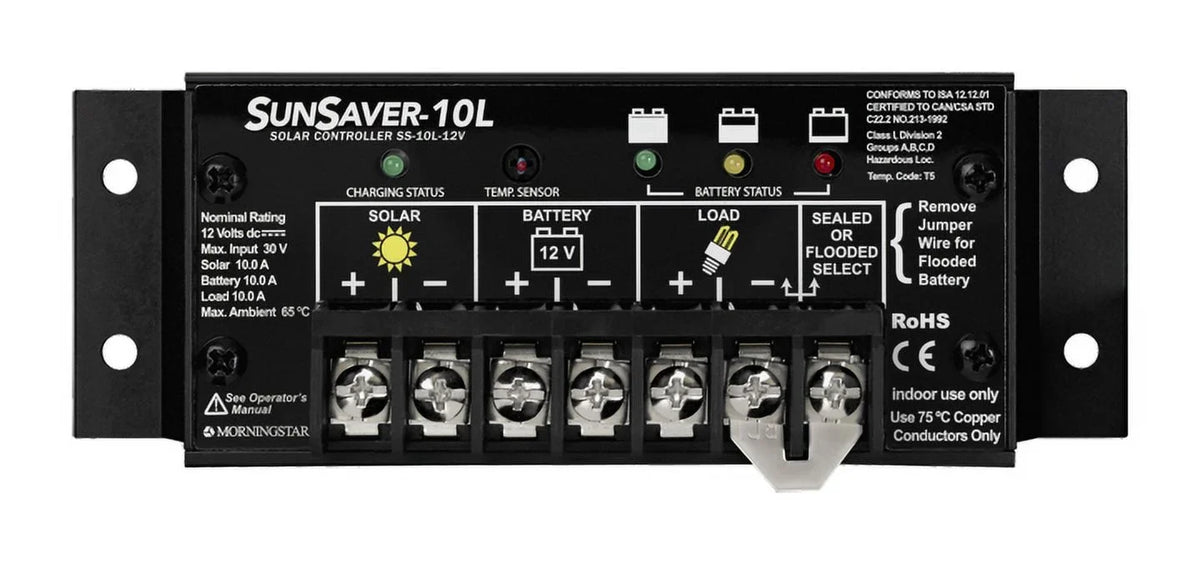 Morningstar SunSaver SS-10L-12V 10A 12Vdc PWM Charge Controller