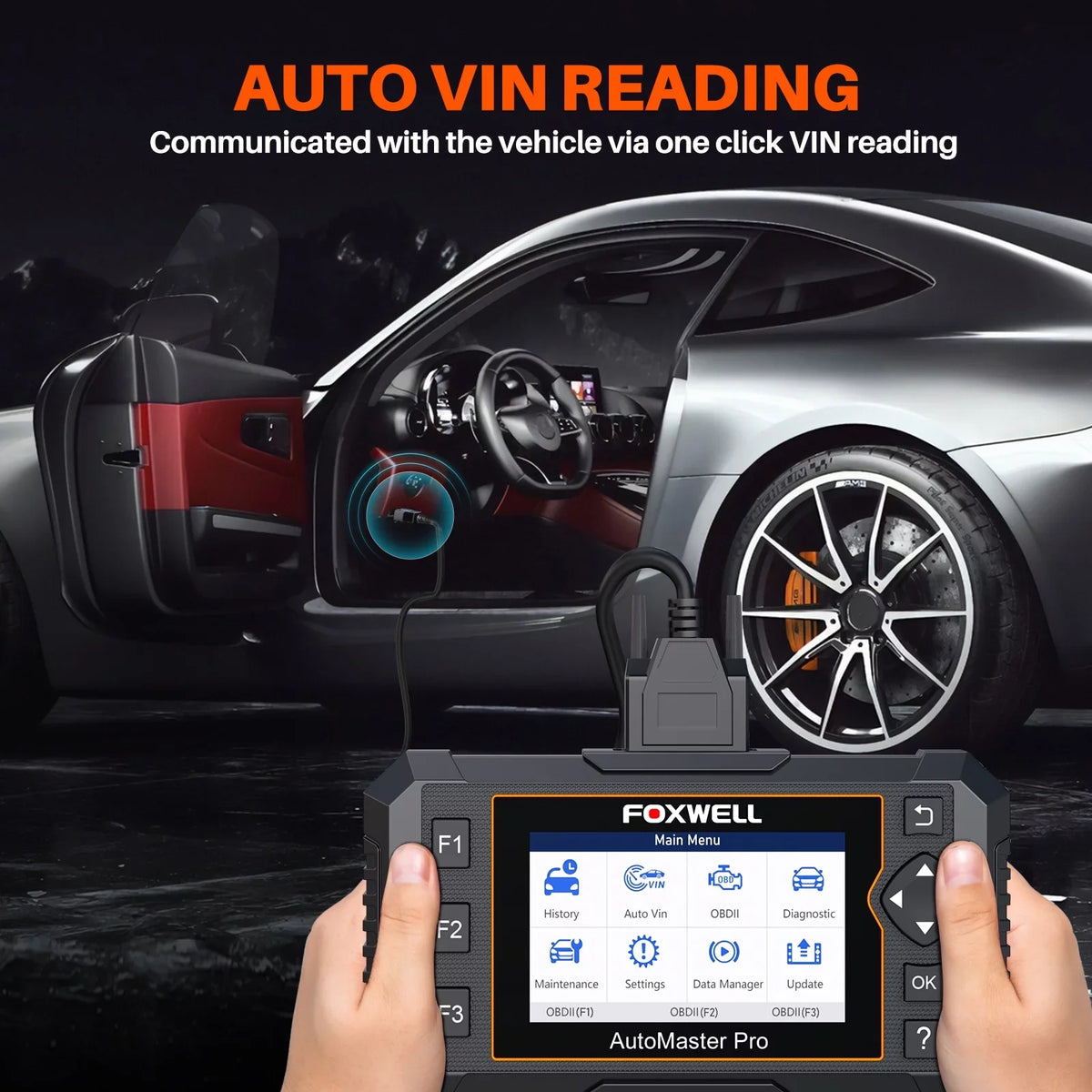 FOXWELL NT624 Elite OBD2 Scanner Full Systems Diagnostic Scan Tool with OIL/EPB/TPS/SAS/ABS/DPF/BMS/Injector 8 Reset Services for Free Update,Car Code Reader Automotive Scanner Auto VIN OBDII CAN Cars
