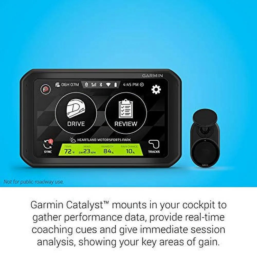 Garmin Catalyst, Driving Performance Optimizer with Real-time Coaching and Track Session Analysis, for Motorsports and High Performance Driving (010-02345-00) with 6Ave Travel & Cleaning Kit