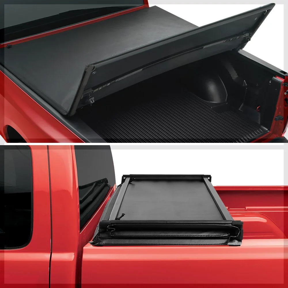 Short Bed Tonneau Shield 6.1Ft Soft Tri-Fold Fleetside for 05-19 Nissan Frontier