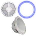 Wet Sounds Revo 12" Subwoofer, Grill, & RGB LED Ring - White Subwoofer & White Closed Face XW Grill - 4 Ohm