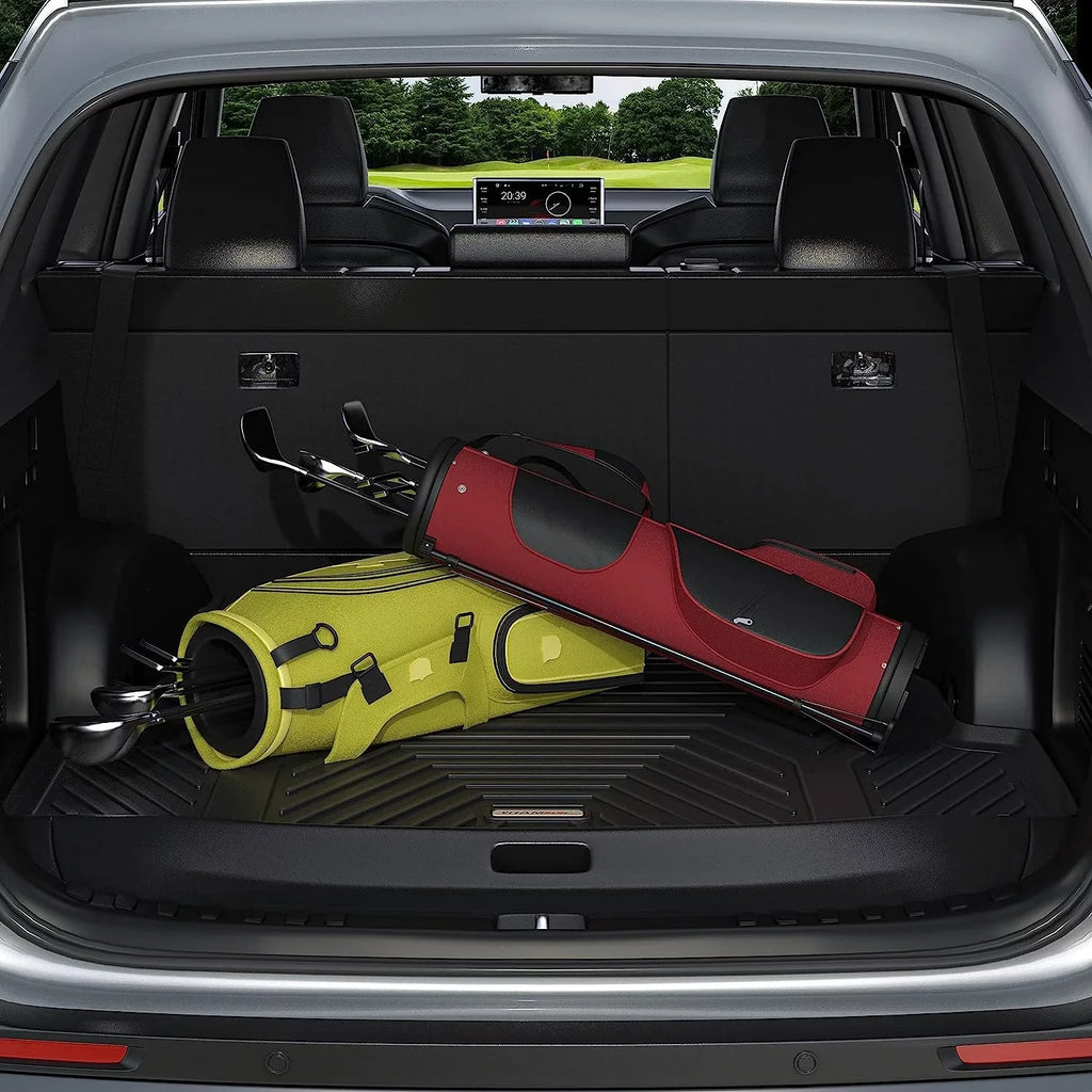 Ledkingdomus Floor Mats 3D Cargo Liner for 2019-2023 Toyota RAV4 Rear Trunk Rubber All Season TPE Black