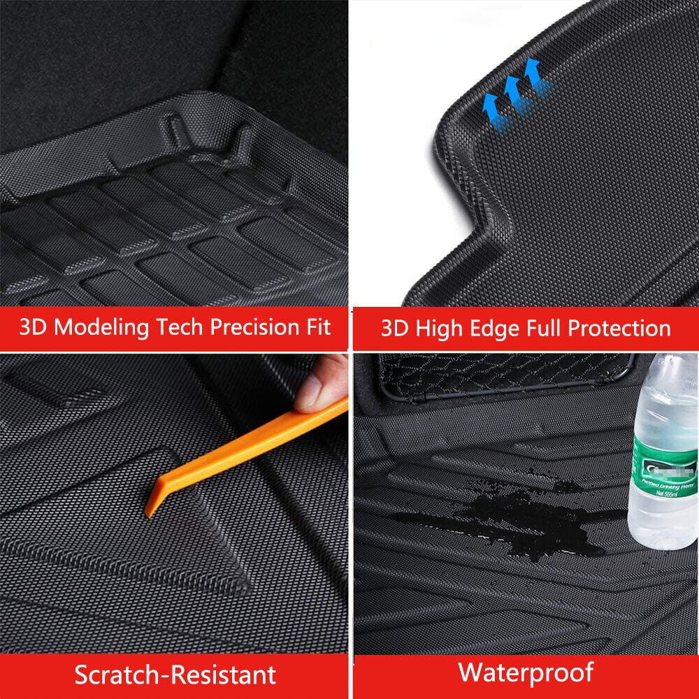 TPO Trunk Mats Fabric 3D Molded Protection For Jeep Grand Cherokee 2011-2021 Cargo Mats