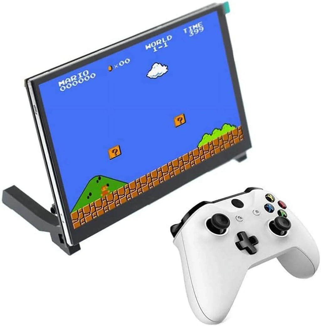 Treedix 7 inch Touchscreen Monitor LCD HDMI Display Monitor 1024x600 HD IPS HDMI Display Compatible with Raspberry Pi 3B+/4B with Stand-H Drive-Free
