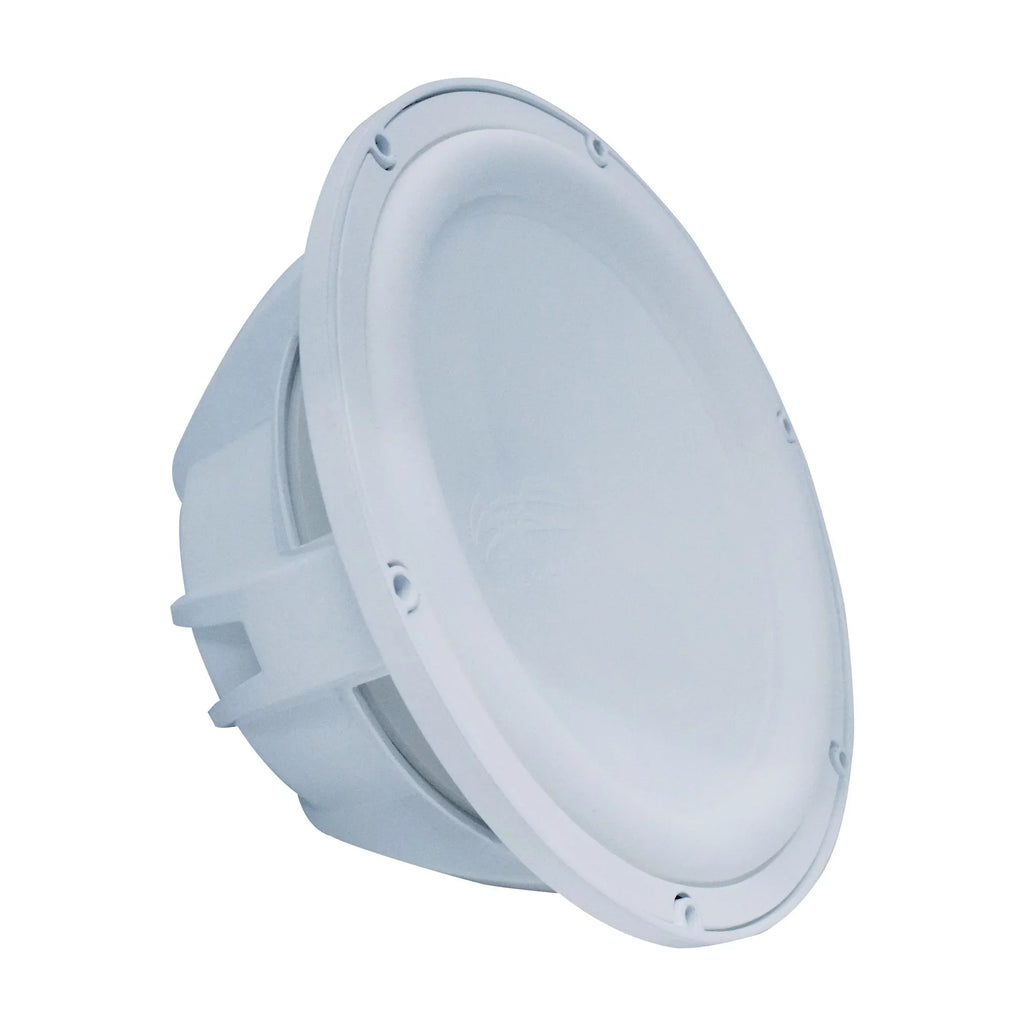 Wet Sounds Revo 12" Subwoofer, Grill, & RGB LED Ring - White Subwoofer & White Closed Face XW Grill - 4 Ohm