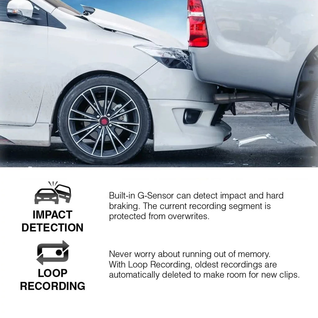 Rovi CL-6001 Magnetic Mount 1080p Full HD High Definition Panoramic Car Dash Camera Recorder with 1.5 Inch Wide Screen Wi-Fi, GPS, Loop Video Recording, Impact Detection and 360 Degree Rotation
