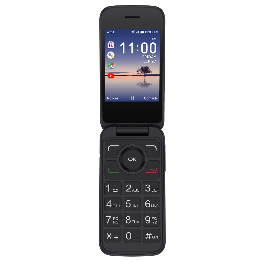 AT&T Alcatel, 4GB, Black - Prepaid SmartFlip Phone