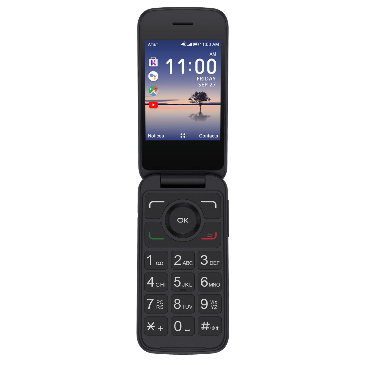 AT&T Alcatel, 4GB, Black - Prepaid SmartFlip Phone