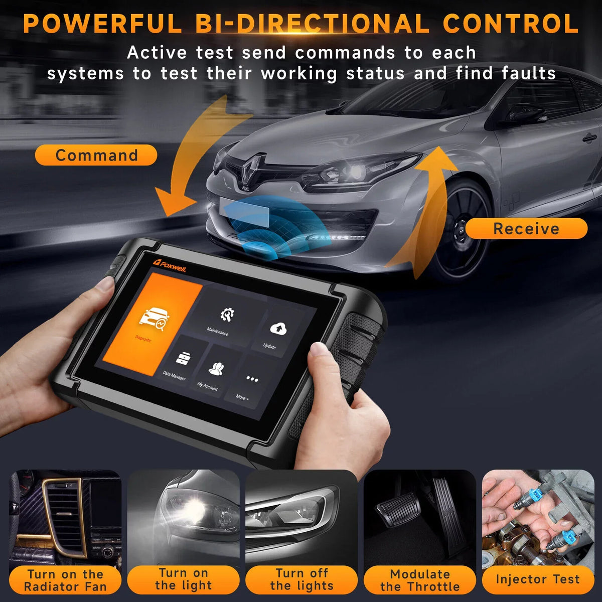 Foxwell NT809 BT All System Bidirectional OBD2 Scanner Auto Diagnostic Tool IMMO