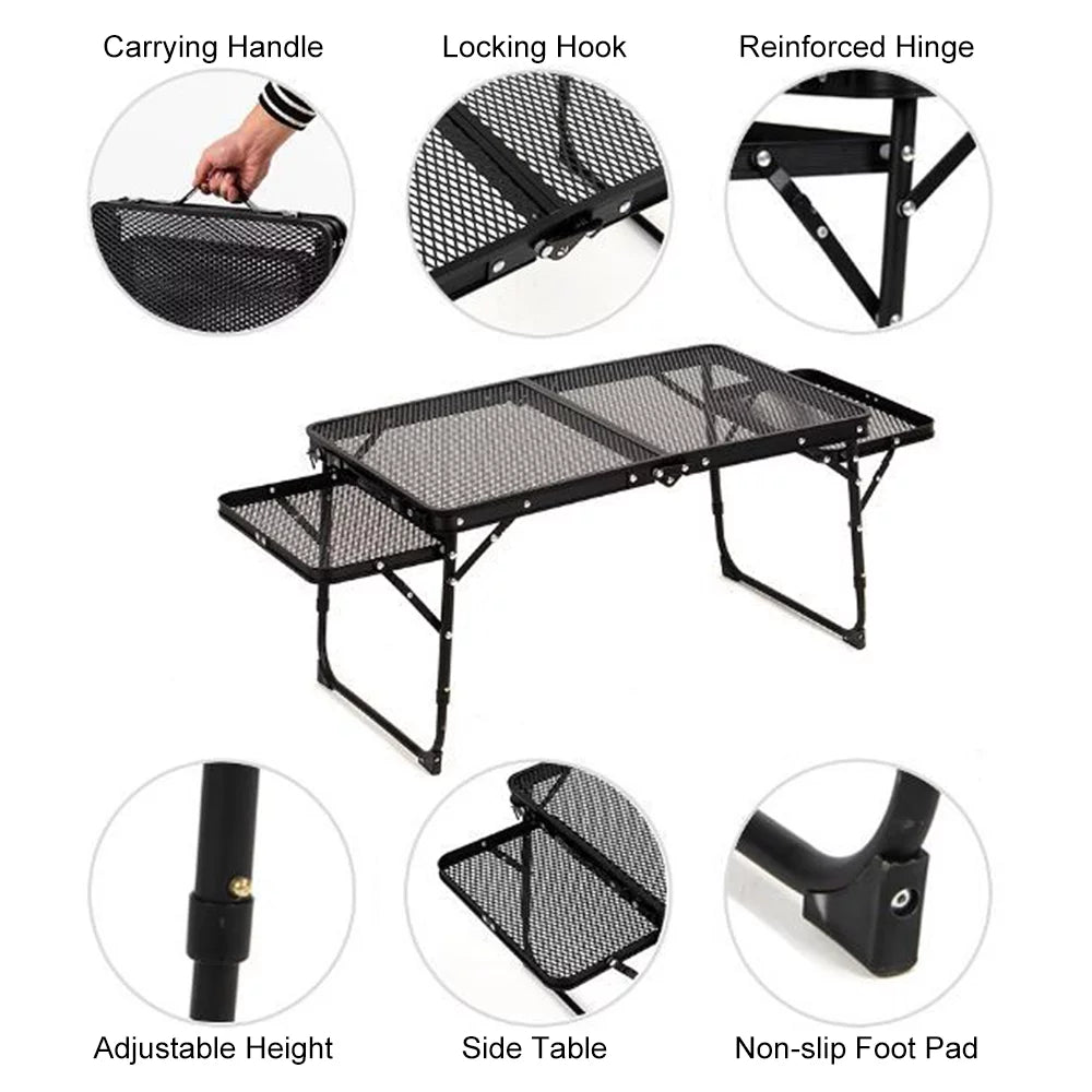 OWSOO Folding Table, Compact and Portable, Essential for Picnics and Camping, Food Prep Station