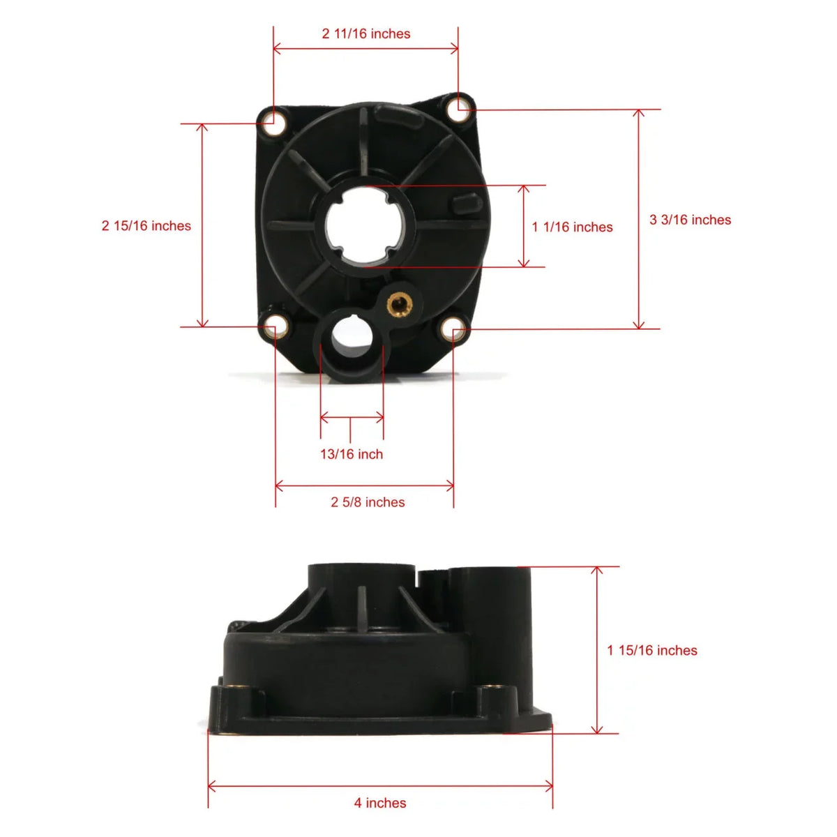 The ROP Shop | Water Pump Impeller, Housing Kit For Johnson, Evinrude 0391049, 391049 Outboard