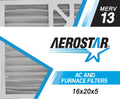 Aerostar 16x20x5 MERV 13, Honeywell Replacement Pleated Air Filter, 16x20x5, Box of 2