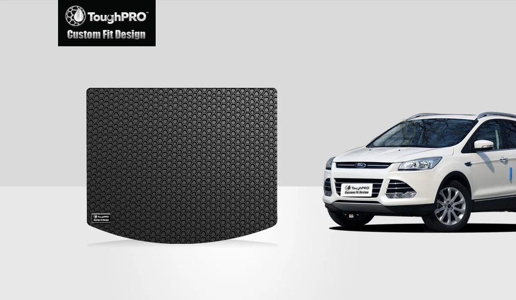 ToughPRO - Cargo Mat Compatible with FORD Escape - All Weather Heavy Duty (Made in ) - Black Rubber - 2016