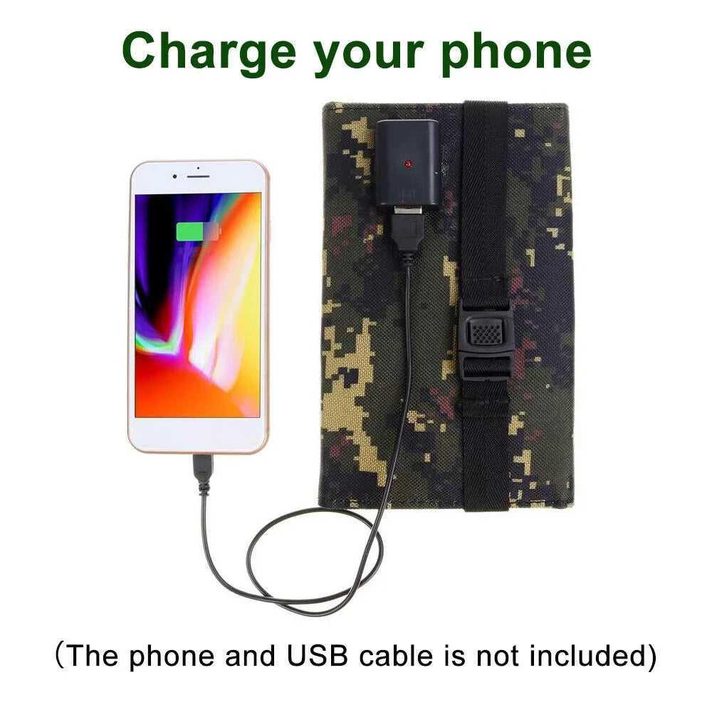 Paddsun Solar Panel Folding Power Bank 80W USB Outdoor Camping Hiking Phone Charger