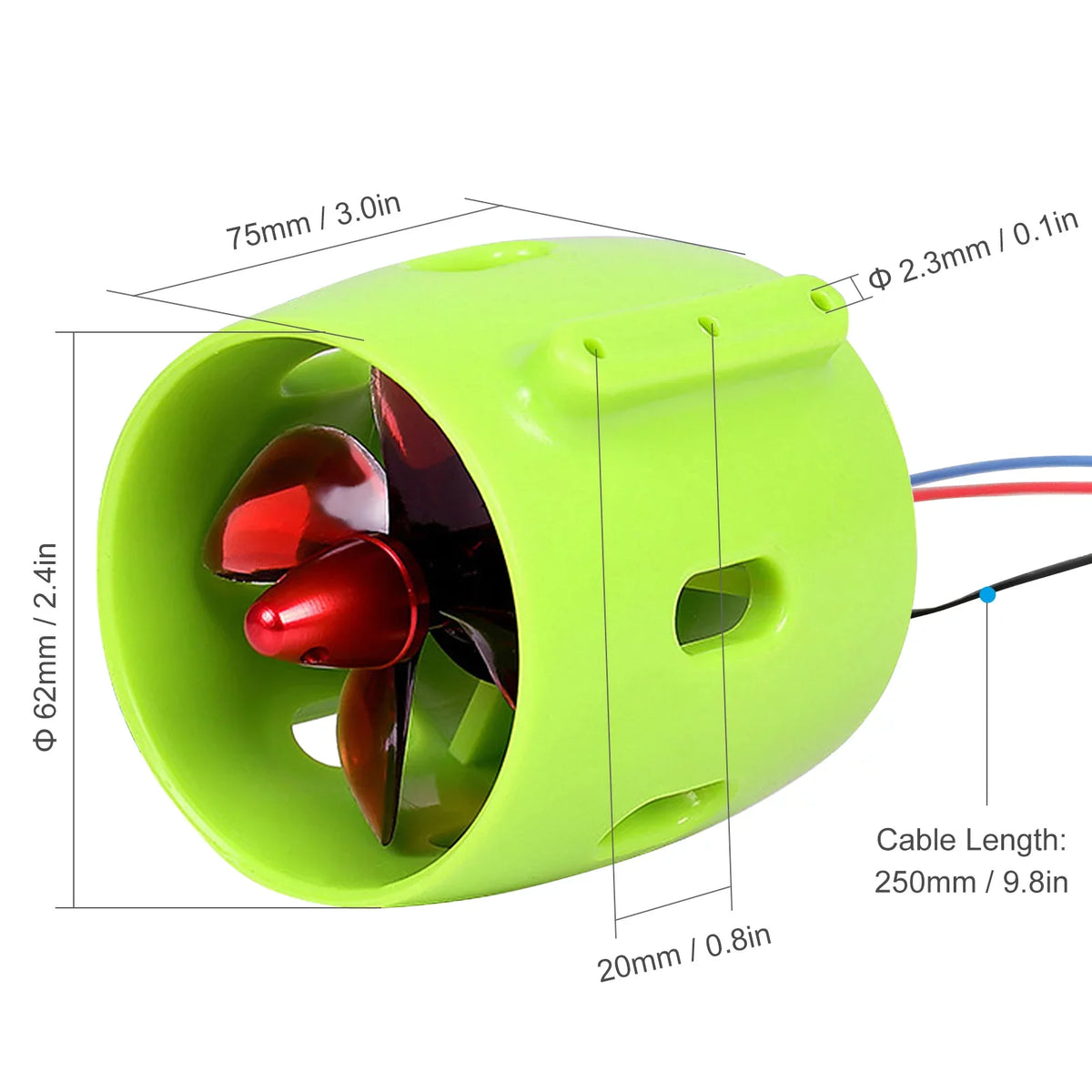 Efficient 1000KV Underwater Brushless Motor Clockwise with 4 Blade Propellers for Bait Vessel Nest Ship
