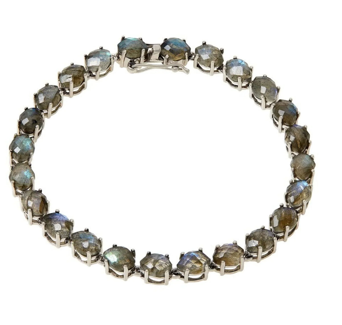 Colleen Lopez Sterling Silver 7x5mm Labradorite Tennis . 6-1/2"