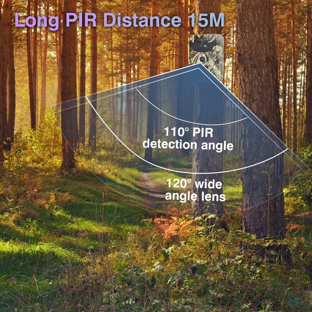 Infrared Trail Camera,DFITO Wildlife Monitor, 1080P, 12MP, Home Security, Farm Monitoring, Hunting Trail Monitor, Hunting Wildlife Camera Waterproof (SD Card NOT Included)