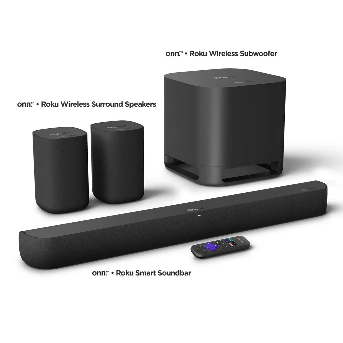 onn Roku Smart Soundbar with built-in 4K Streaming Media Player