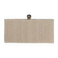 Pre-Owned JIMMY CHOO Jimmy Choo Celeste clutch bag 183 CELESTE canvas pink beige gold hardware clasp chain 2WAY shoulder party (Good)
