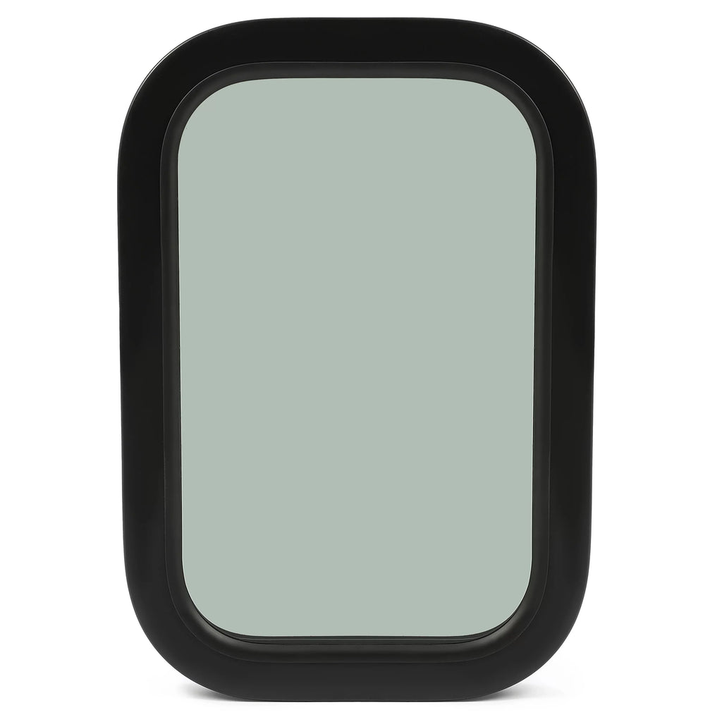 Kojem RV Window Black Universal for Camper Vertical Trailer Rip-Up Cargo Powder Coated Glass Steel