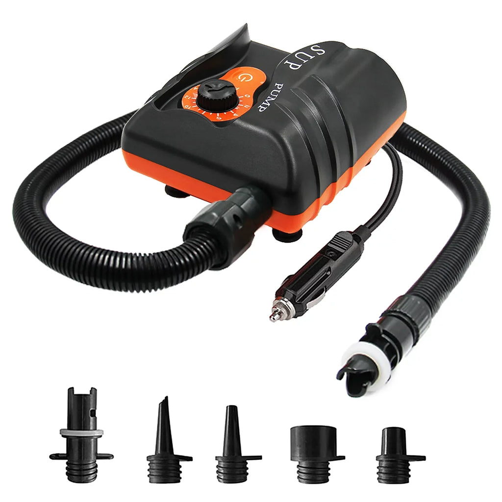 STERMAY 16PSI Electric Inflation Air Pump with 6PCS Nozzles for Inflatable and Ship